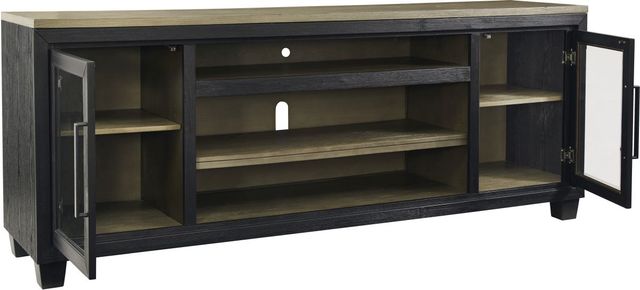 Signature Design by Ashley® Foyland Black/Brown TV Stand with Fireplace Option-1