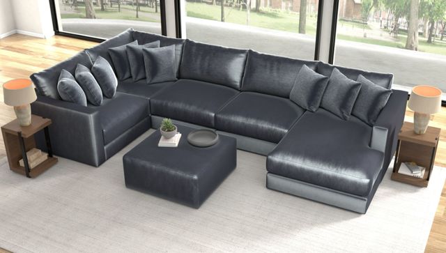 Jackson Furniture Remington 6-Piece Slate U-Shape Sectional with Ottoman-1