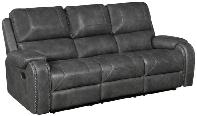Homelegance® Newnan Gray Double Manual Reclining Sofa-0