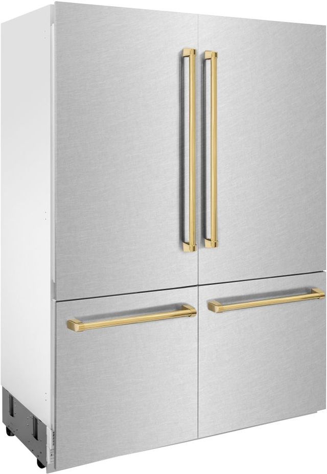 ZLINE Autograph Edition 60" 32.2 Cu. Ft. Satin Stainless Steel Built-In French Door Refrigerator-2
