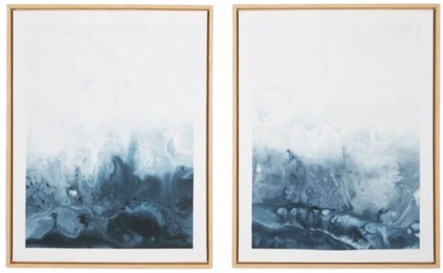 Signature Design by Ashley® Holport 2-Piece Blue/White Wall Art-1