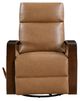 Homelegance® Margerie Caramel Manual Swivel Glider Reclining Chair-2