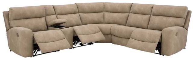 Signature Design by Ashley® Next-Gen DuraPella 6-Piece Sand L-Shape Power Reclining Sectional with Console-1