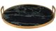 A & B Home Black/Gold Marble Decorative  Tray-1