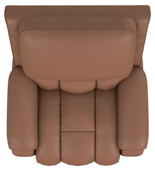 La-Z-Boy® Greyson Caramel Leather Power Rocking Recliner with Headrest-4