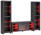 Signature Design by Ashley® Cayberry 3-Piece Matte Black Entertainment Center with Electric Fireplace-2