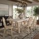 Jofran Inc. Sierrafina 7-Piece Almond Trestle Dining Table Set-1