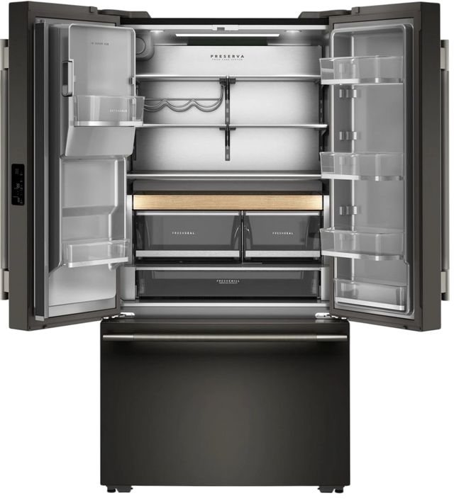 KitchenAid® 36" 23.1 Cu. Ft. Black Ore Counter Depth French Door Refrigerator with Intelligent Auto Fill-1