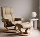 Stressless® by Ekornes® Customizable Mayfair Medium Manual Recliner and Ottoman with Classic Base-1