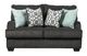 Benchcraft® Charenton Charcoal Loveseat-0