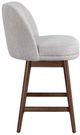 Armen Living Sadie Brown/Taupe Swivel Bar Stool-2