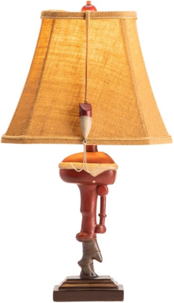 Crestview Collection Outboard Red Table Lamp-2