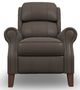 Best® Home Furnishings Customizable Joanna Leather Power High Leg Recliner with Power Tilt Headrest and Dark Walnut Legs-1