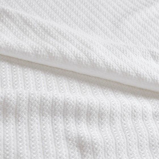 Olliix by Madison Park Liquid Cotton White King Blanket-1
