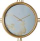 A & B Home Clear/Gold Shelf with Clock-2