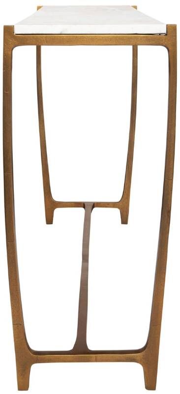 Uttermost® Affinity Natural White Console Table with Antique Gold Frame-3