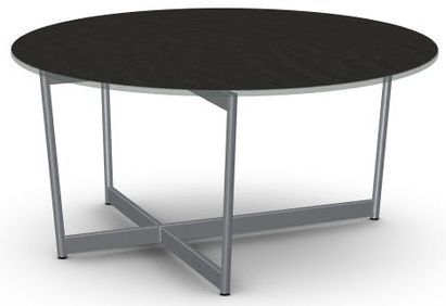 Amisco Customizable Jill Starstone Round Coffee Table with X-Shaped Metal Frame-0