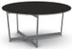 Amisco Customizable Jill Starstone Round Coffee Table with X-Shaped Metal Frame-0