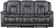New Classic® Home Furnishings Morello Gray Dual Manual Reclining Sofa-2