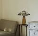 Cal® Lighting & Accessories Tiffany Wood/Yellow Table Lamp-1