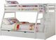 ACME Furniture Jason White Twin Over Full Bunk Bed with Trundle and Storage-0