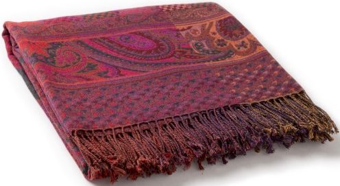 Surya Tenali Eggplant 55"x80" Throw Blanket-2