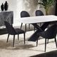 Furniture of America® Lenvik 7-Piece Black/White Dining Table Set-2
