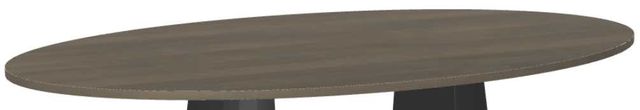 Amisco Customizable Gemma Birch Veneer 84" Oval Dining Table-1
