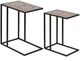 A & B Home Raj 2-Piece Inlaid Brass Nesting Table Set -0
