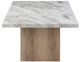 Global Furniture USA T02 White Coffee Table with Natural Base-1
