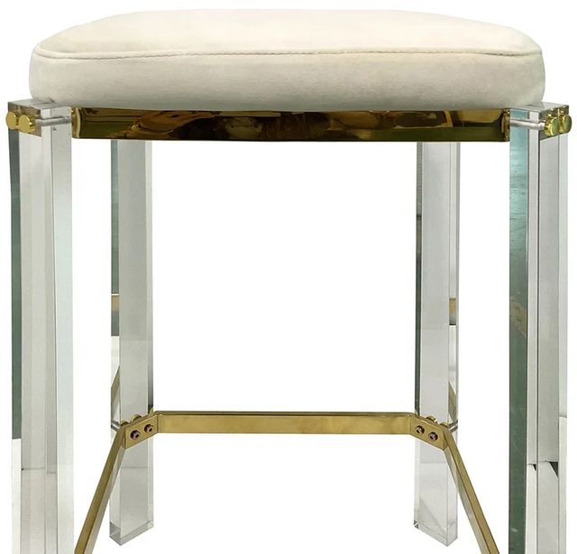 Harp & Finial® Helen Brass/Clear Acrylic Counter Stool-1