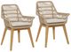 Dovetail Furniture Kenna Ivory/Natural Aluminum/Fabric/Rattan/Teak Outdoor Dining Chair-0