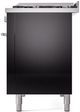 Ilve® Professional Plus II 48" Glossy Black Pro Style Dual Fuel Range-3