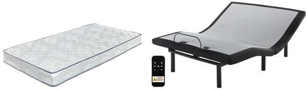 Sierra Sleep® by Ashley® Bonnell 2-Piece 6" Innerspring and Good Adjustable Base Queen Mattress Set-0