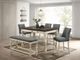 Furniture of America® Plymouth 6-Piece Dark Gray/Ivory Counter-Height Dining Set-0