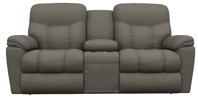 La-Z-Boy® Morrison Silver Power Reclining Loveseat with Console, Headrest, and Lumbar-1