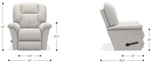 La-Z-Boy® Jasper Pebble Manual Wall Recliner-2