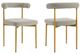 Armen Living Shannon 2-Piece Gold/Taupe Upholstered Dining Side Chair Set-0