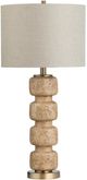 Crestview Collection Somerset Tan Table Lamp with Gold Accent-0