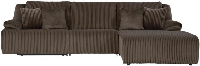 Signature Design by Ashley® Top Tier 3-Piece Chocolate Manual Reclining Right-Arm Facing Sectional and Chaise-0