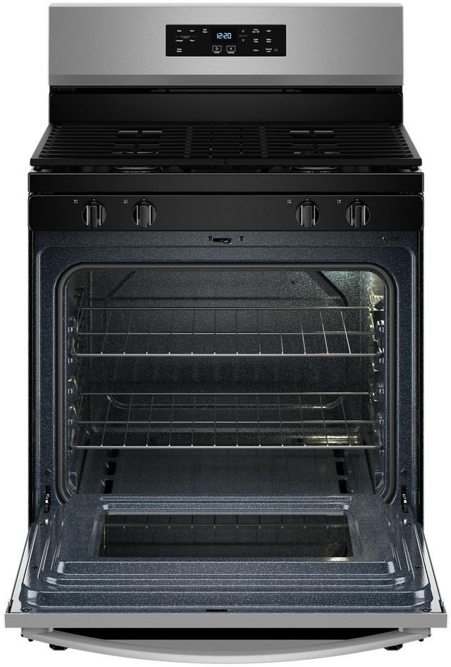 Whirlpool® 30" Stainless Steel Freestanding Gas Range-1