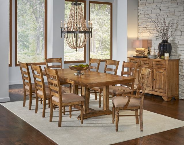 A-America® Bennett Smoky Quartz Trestle Table-1