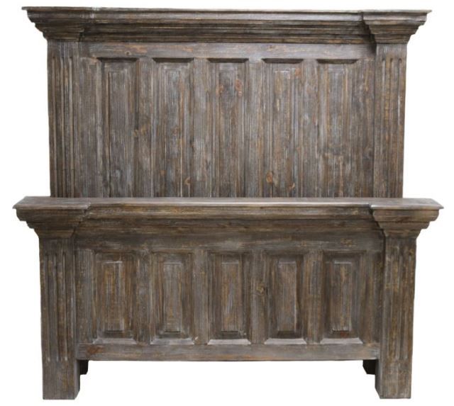 Million Dollar Rustic Claudia Dark Brown Queen Bed-0