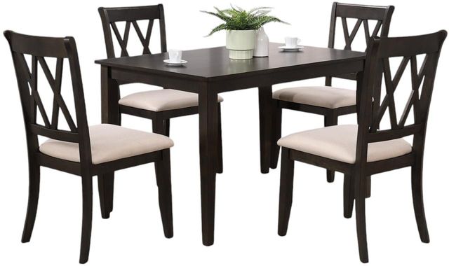 Urban Styles Furniture Lakewood 5-Piece Espresso Dining Set-0