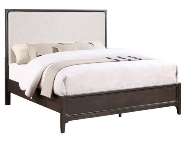 Winners Only® Westfield Expresso Queen Upholstered Panel Bed-0