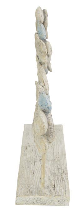 Deco Marche Light Blue Polystone Fish Sculpture-1
