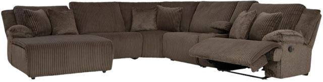 Signature Design by Ashley® Top Tier 6-Piece Chocolate Left-Arm Facing Manual Reclining Sectional and Chaise-1