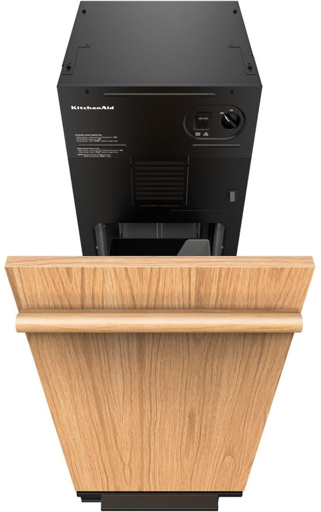 KitchenAid® 15" Panel Ready Ore Built-In Trash Compactor with Built-In Odor Management System-1