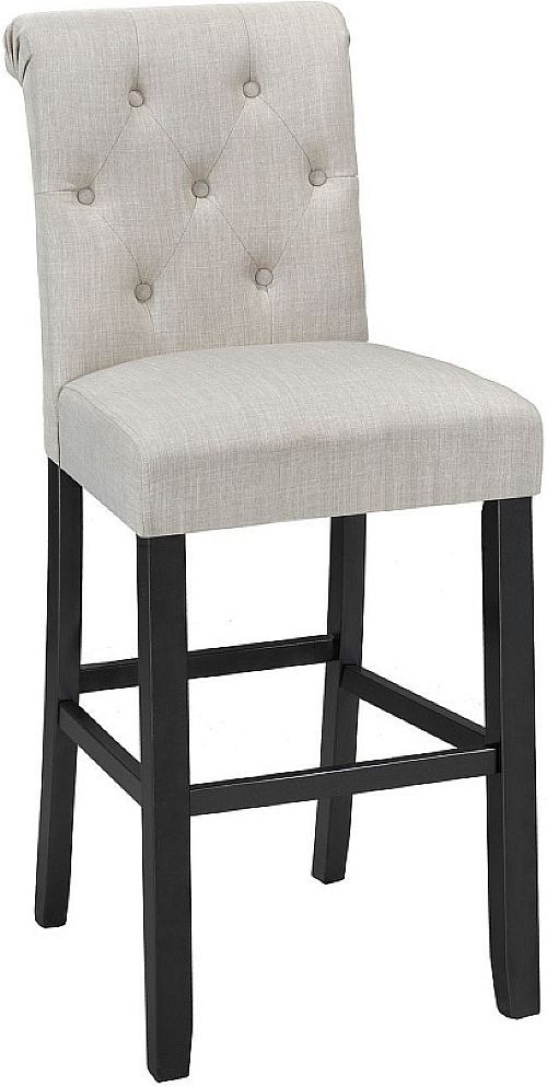 Brassex Inc. Tinga 2-Piece Beige/Black 29'' Bar Stool Set-0