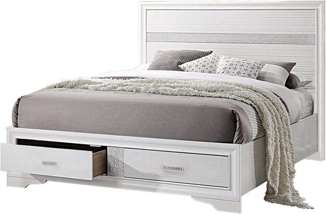 Coaster® Miranda White King Headboard and Footboard-2